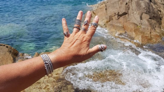 Gioielli argento al mare