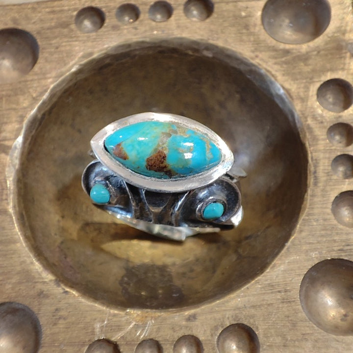 Ethnic 925 silver ring with stone - TENDU