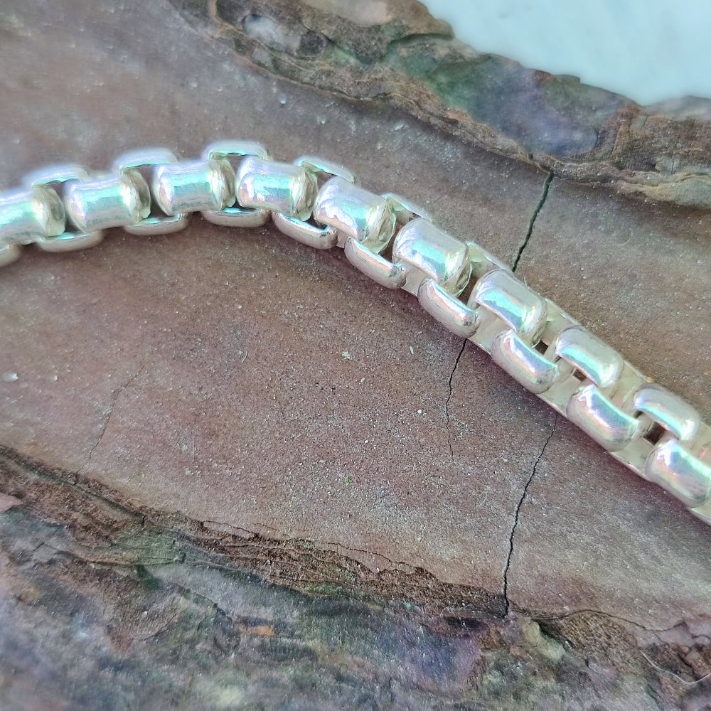 Bracciale catena quadrata in argento 925 - MARK
