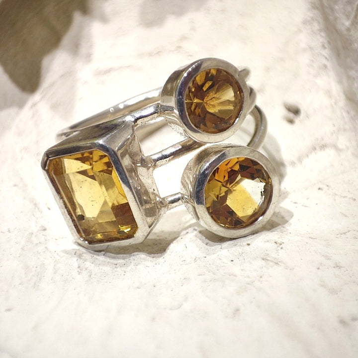 Anello etnico in argento 925 con pietra - GAROTH