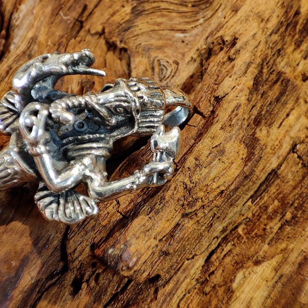Ciondolo Ganesh con Dorje in argento 925 - PHURBA