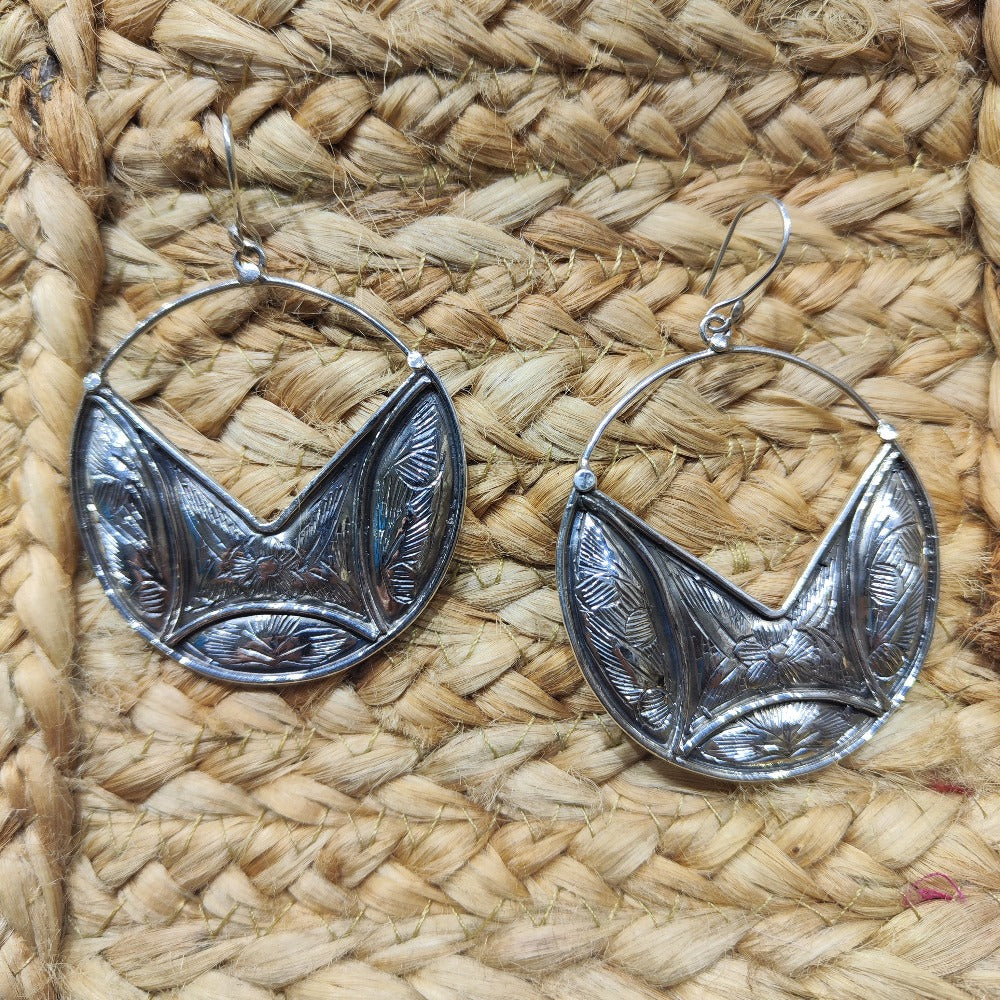 ORECCHINI pendenti grandi in argento 925 - NAURAT