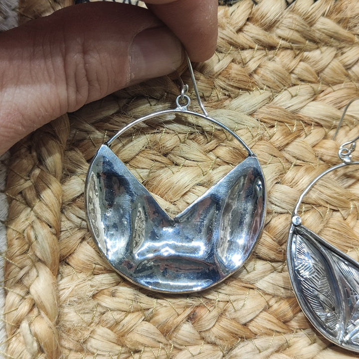 ORECCHINI pendenti grandi in argento 925 - NAURAT