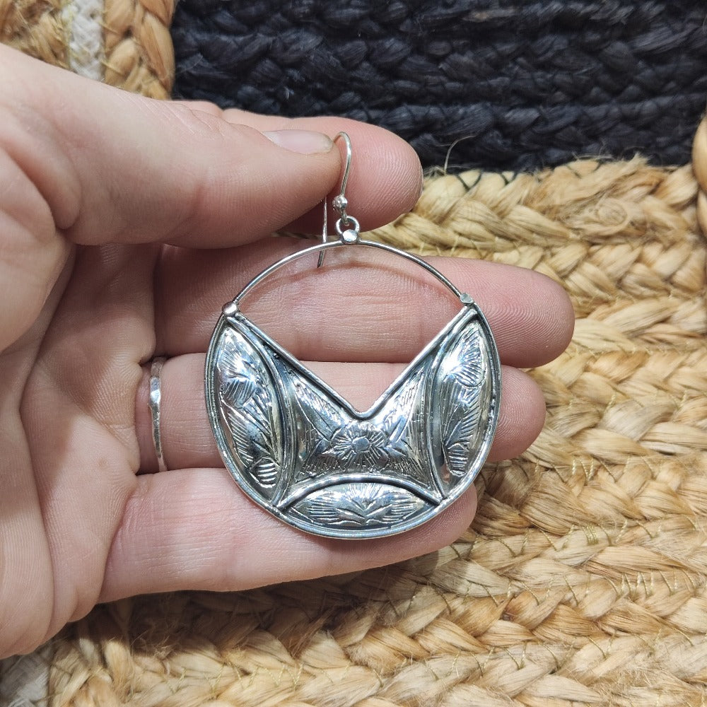 ORECCHINI pendenti grandi in argento 925 - NAURAT