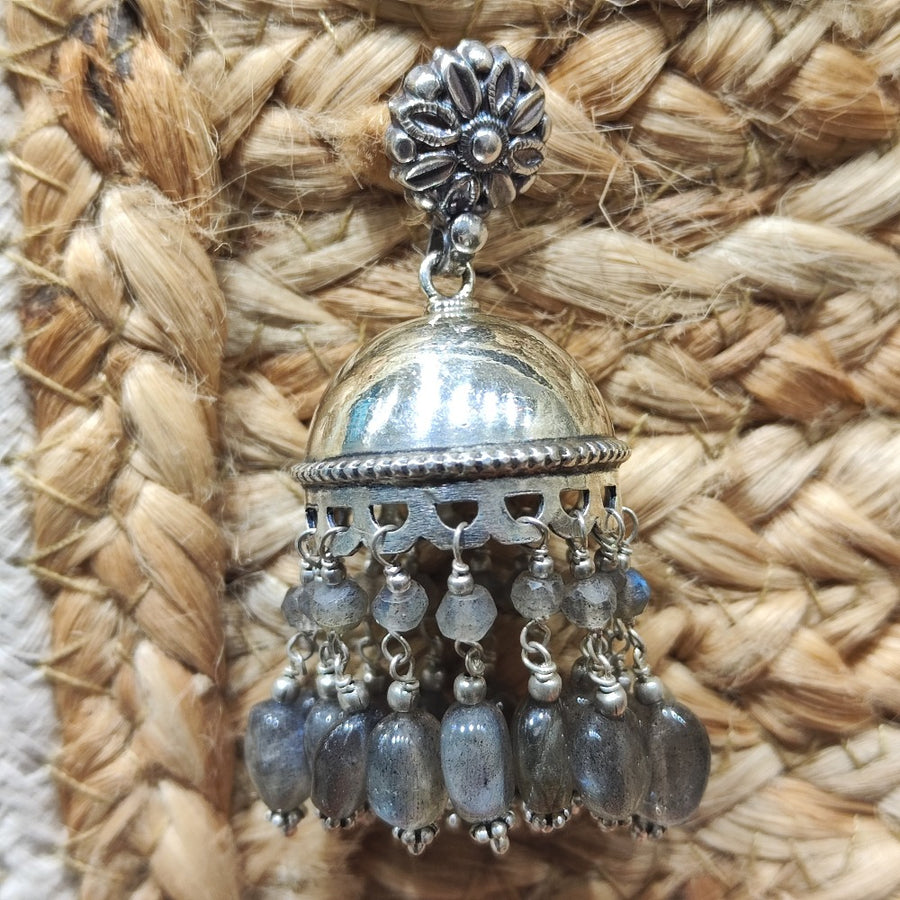 ORECCHINI CHANDELIER in argento 925 con Labradorite - SISA
