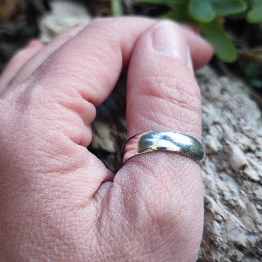 Anello a fascia liscia in argento 925 - FEDE