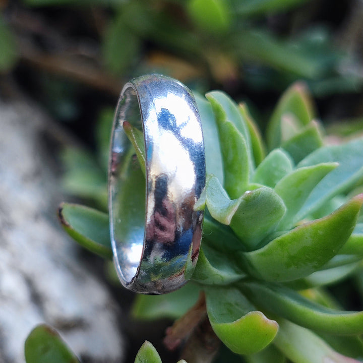 Anello a fascia liscia in argento 925 - FEDE