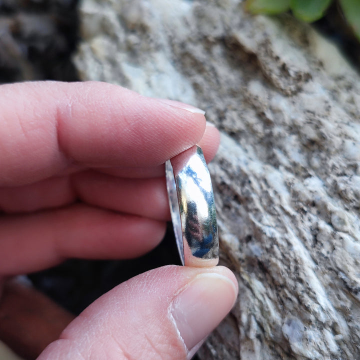Anello a fascia liscia in argento 925 - FEDE