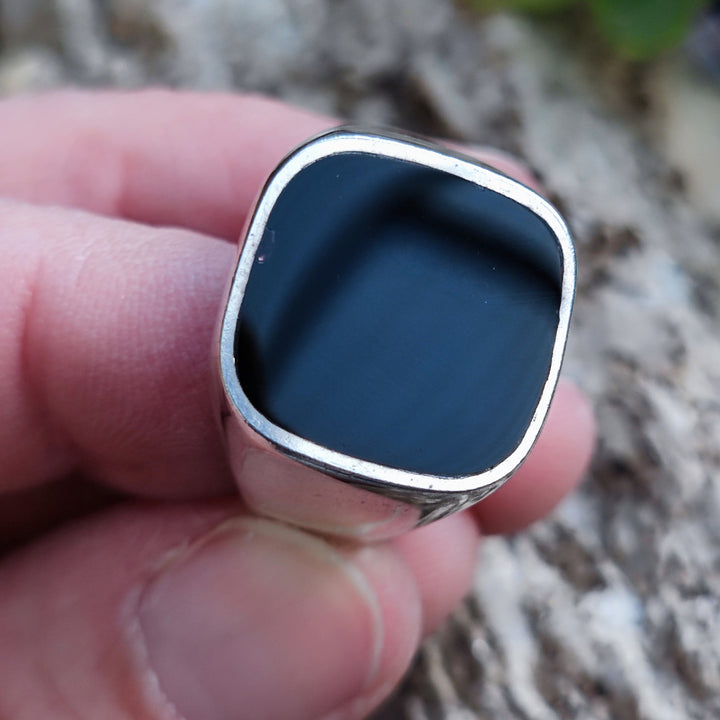 ANELLO artigianale in argento 925 con pietra - ORISSA