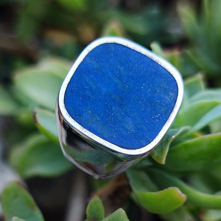 ANELLO artigianale in argento 925 con pietra - ORISSA