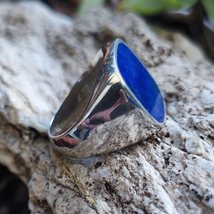 ANELLO artigianale in argento 925 con pietra - ORISSA