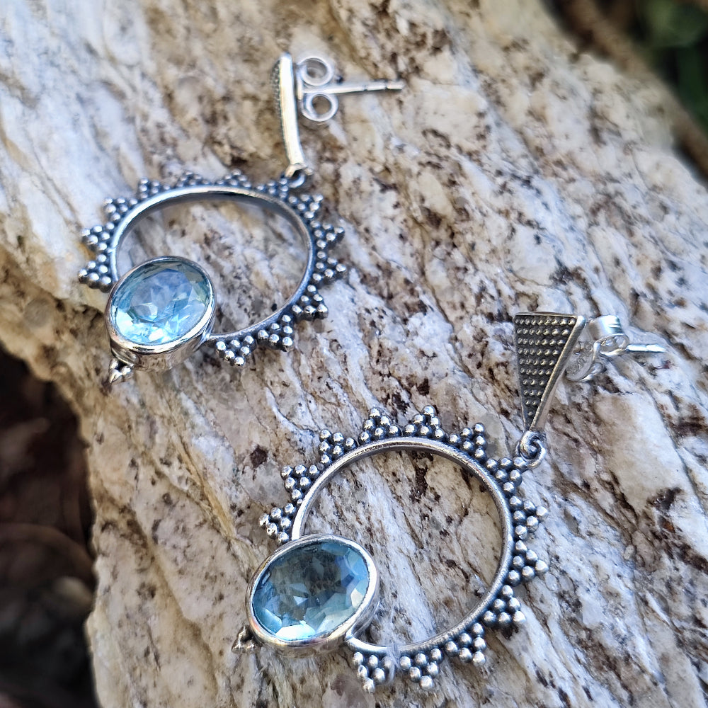 ORECCHINI in argento 925 con pietra - MOHINI
