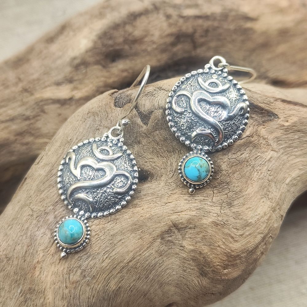 Orecchini in Argento 925 con TURCHESE Naturale - NARAJOLA