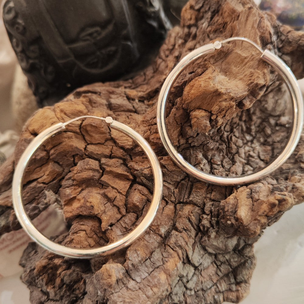925 Silver Hoop Earrings - GANDALPENTA