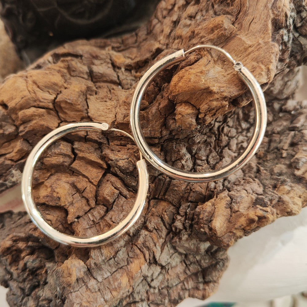 925 Silver Hoop Earrings - GANDALPENTA
