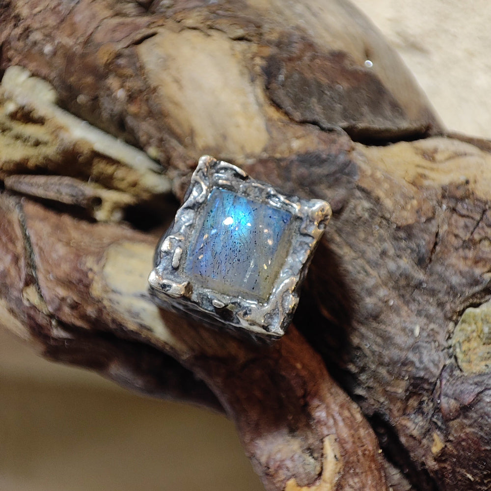 Orecchino da lobo labradorite