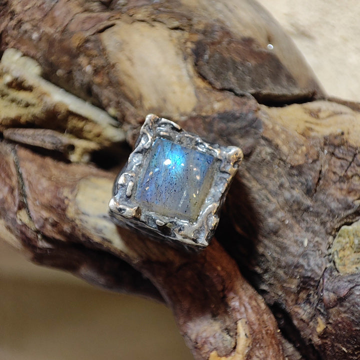 Orecchino da lobo labradorite