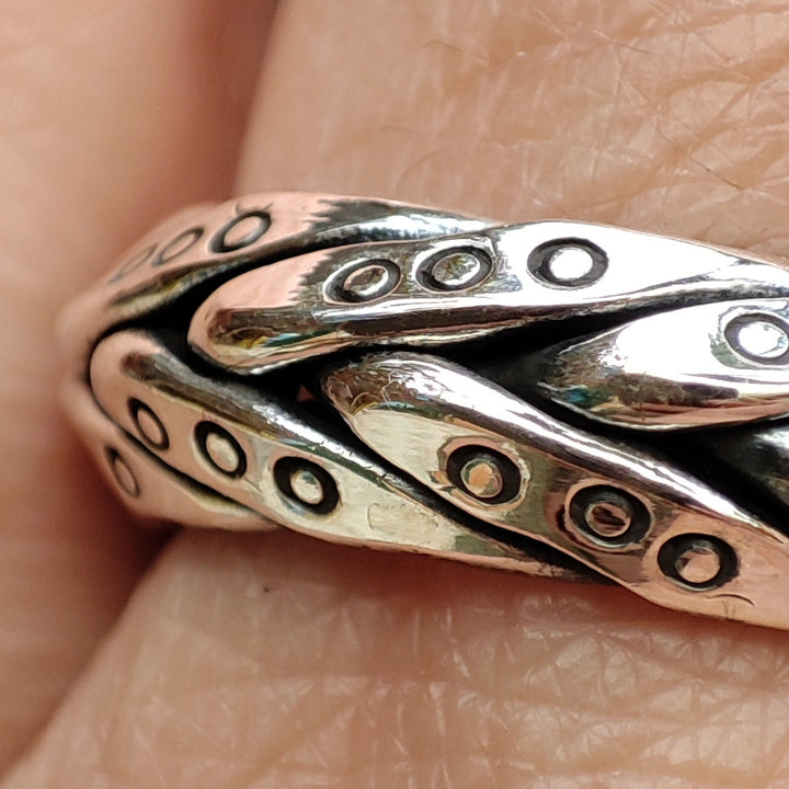 Anello a fascia in argento 925 snake - KUMAR