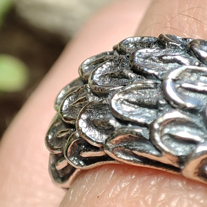 Anello in argento 925 con piumaggio - BHARATPUR
