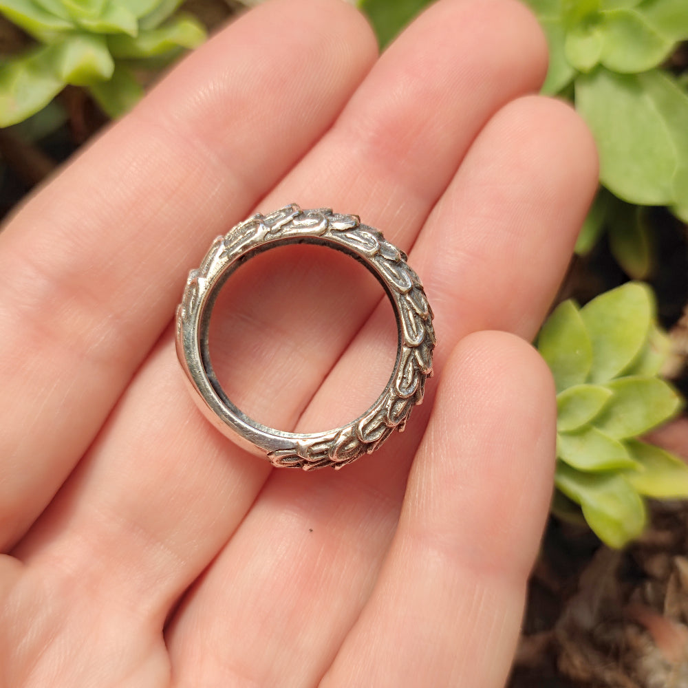 Anello in argento 925 con piumaggio - BHARATPUR