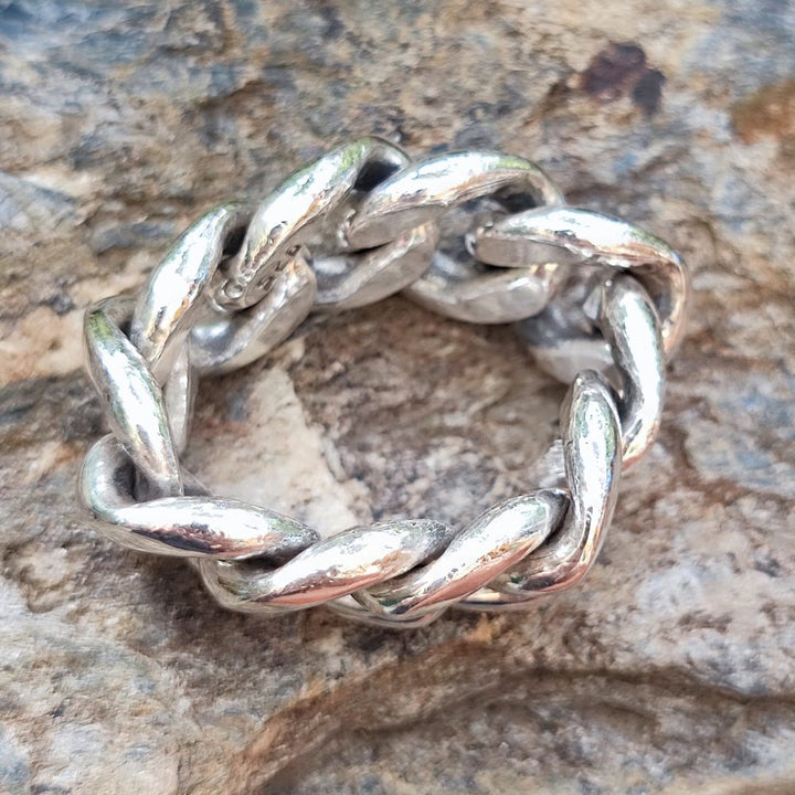 ANELLO CATENA gourmette in argento - JENNY