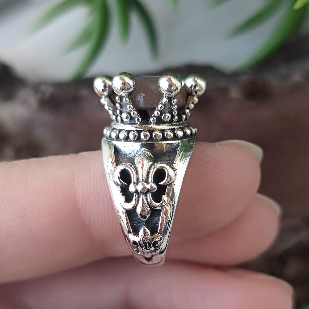 Anello corona in argento 925 con pietra - QUEEN