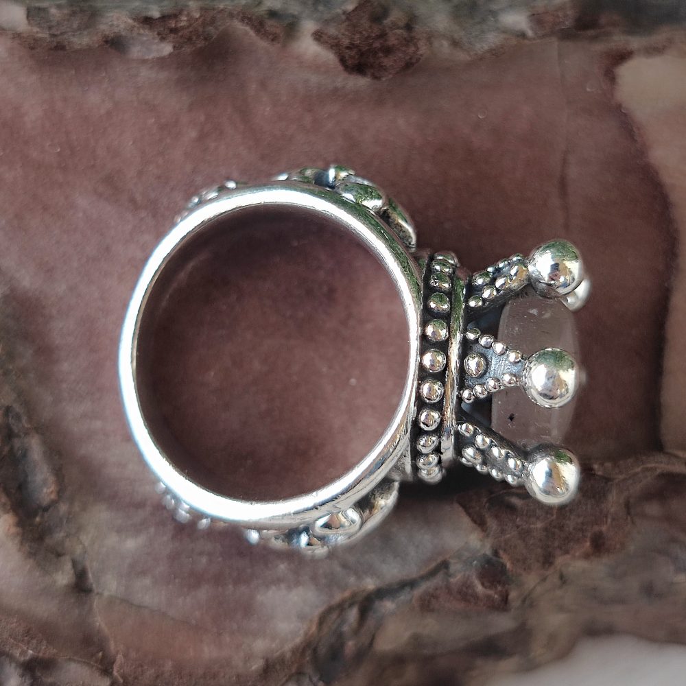 Anello corona in argento 925 con pietra - QUEEN