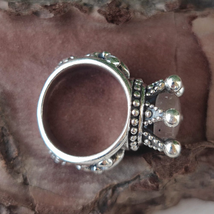 Anello corona in argento 925 con pietra - QUEEN