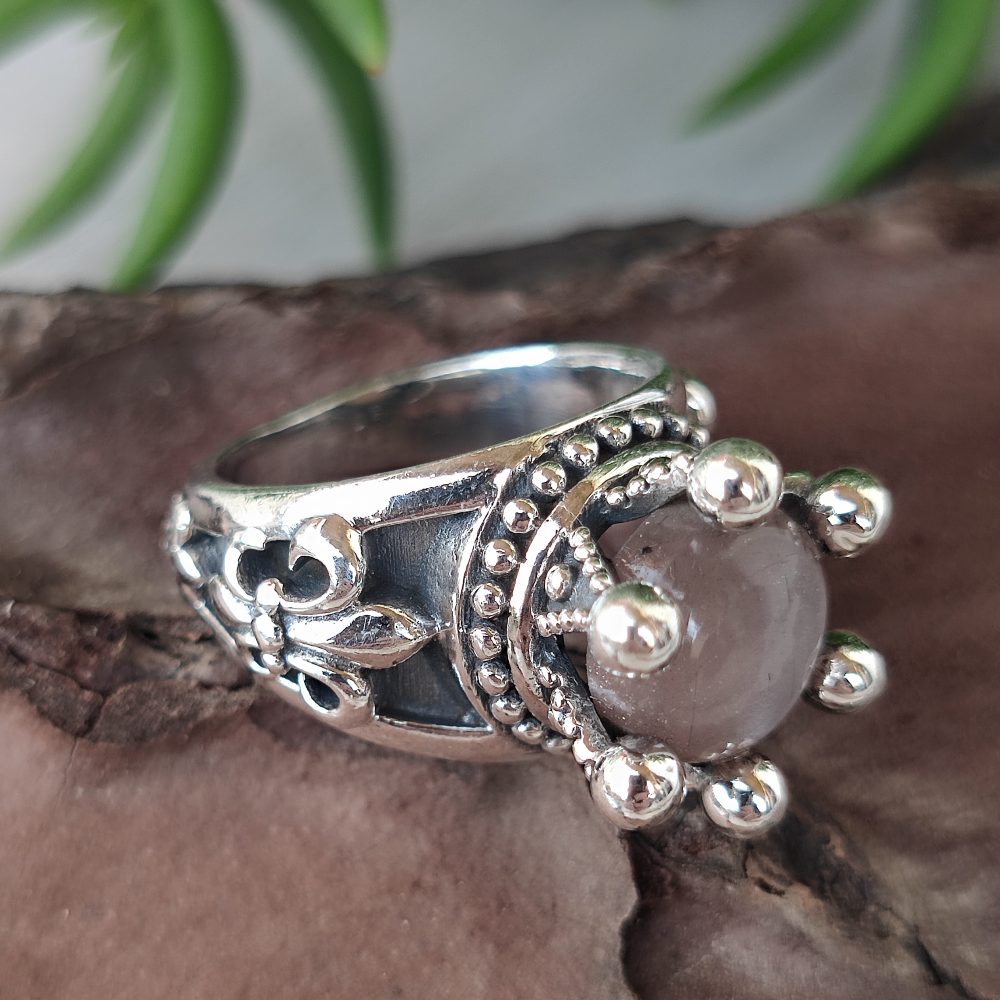 Anello corona in argento 925 con pietra - QUEEN