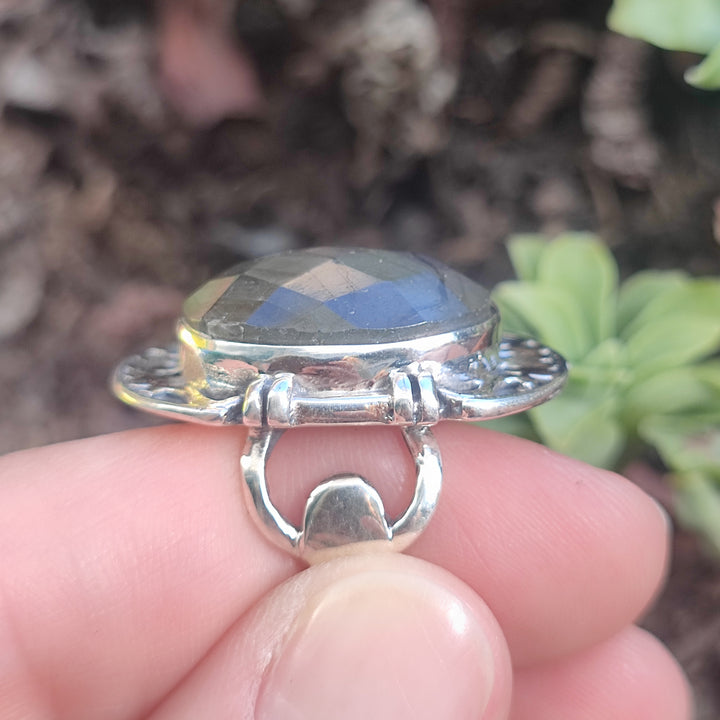 Anello etnico in argento 925 con pietra - PINDARIE
