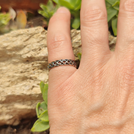 Anello etnico in argento 925 - WOKHA
