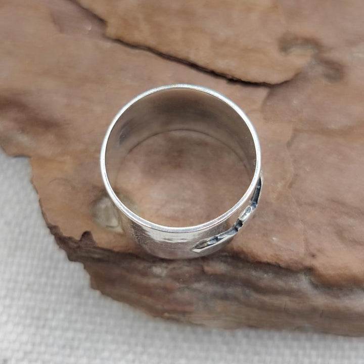 Anello a fascia alta con Isola d'Elba - Elba Island#materiale_argento-925