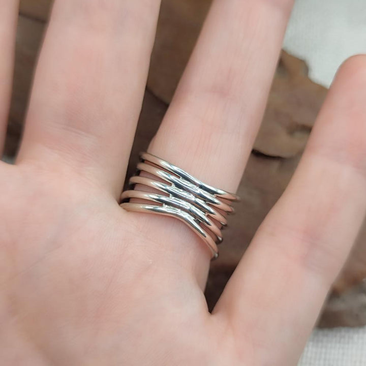Anello a fascia alta in argento 925 - PAKARDAN