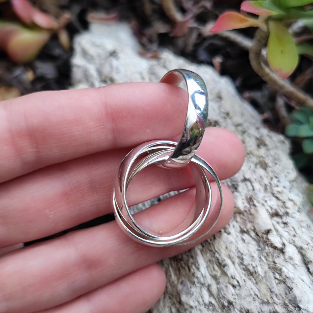 Anello a fascia in argento 925 - AKAR