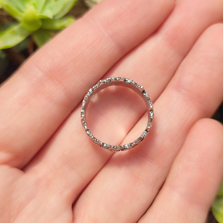 Anello in argento antico con fiori - KHAMARIA