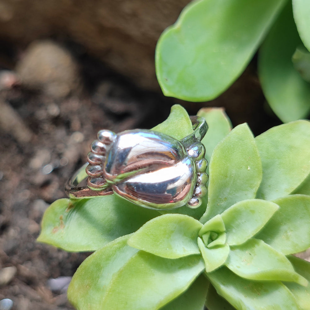 Anello in argento 925 con piedi - FOOT