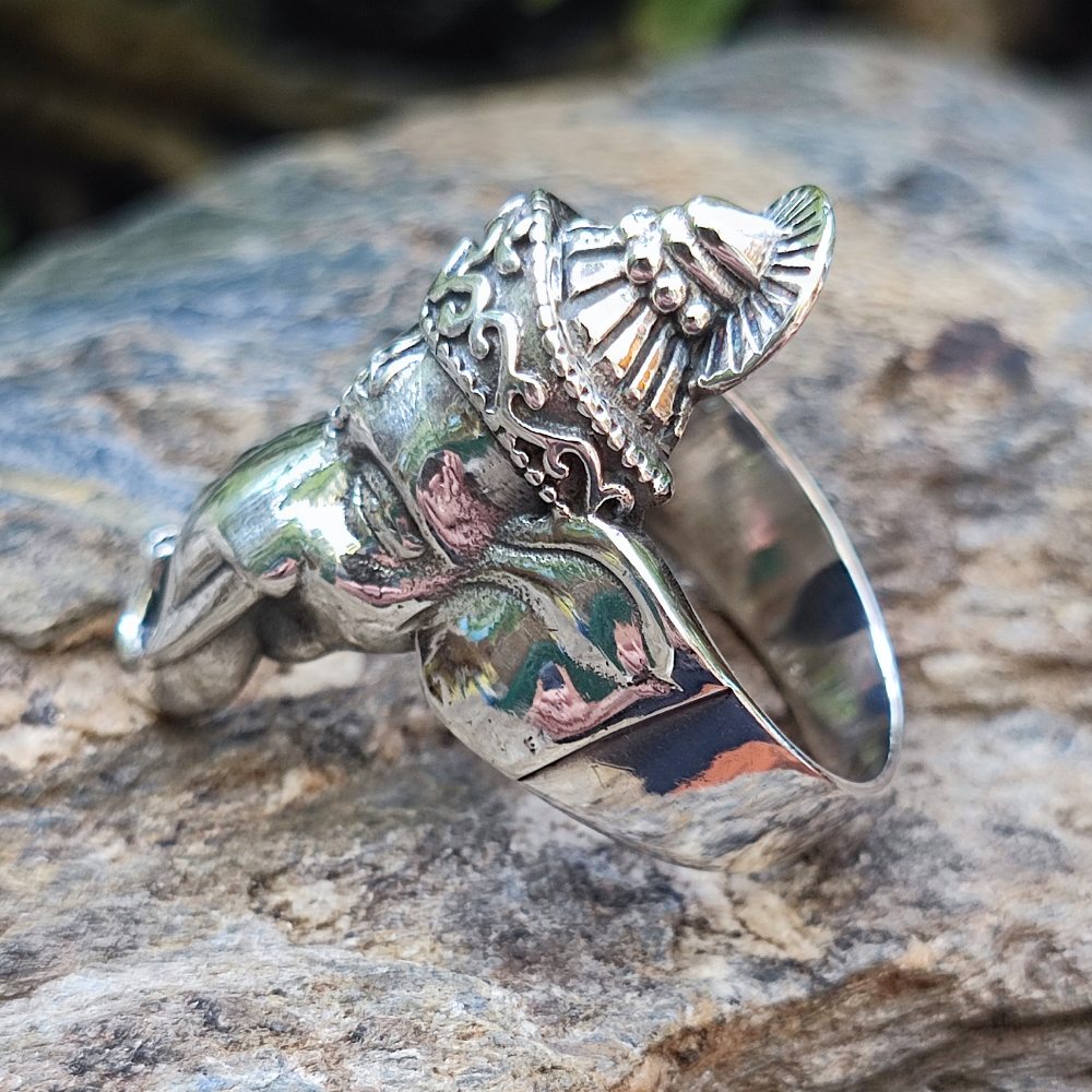 Anello etnico in argento 925 con GANESH - JIMA