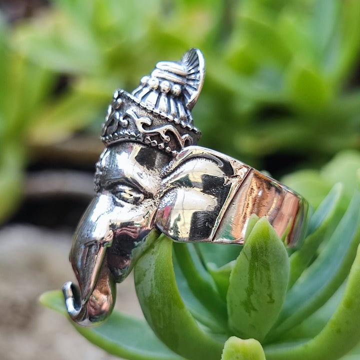 Anello etnico in argento 925 con GANESH - JIMA