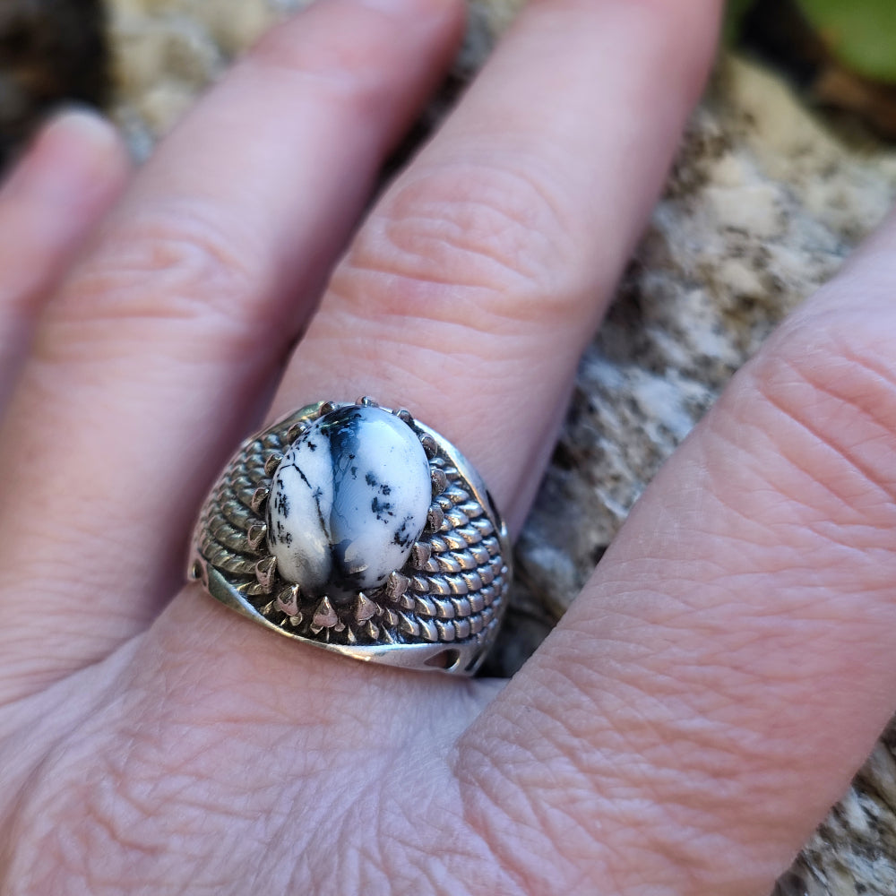 Anello con pietra in argento 925 - KHAITA