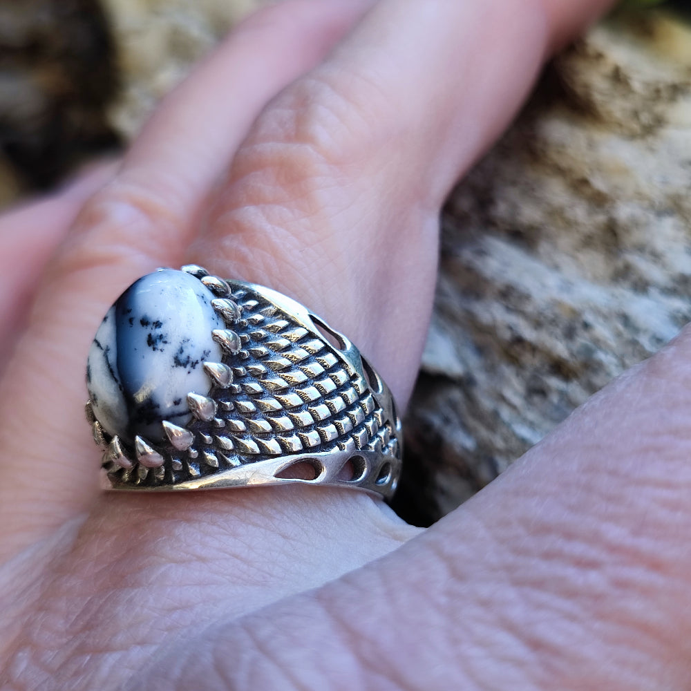 Anello con pietra in argento 925 - KHAITA