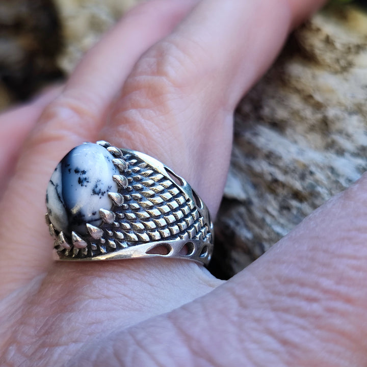 Anello con pietra in argento 925 - KHAITA