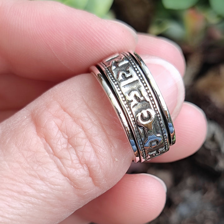 ANELLO antistress a fascia in argento 925 - NAGAR