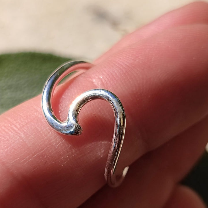 ANELLO fascia sottile in argento 925 - ONDA