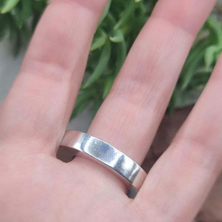 Anello fascia liscia in argento 925 - PAHARI
