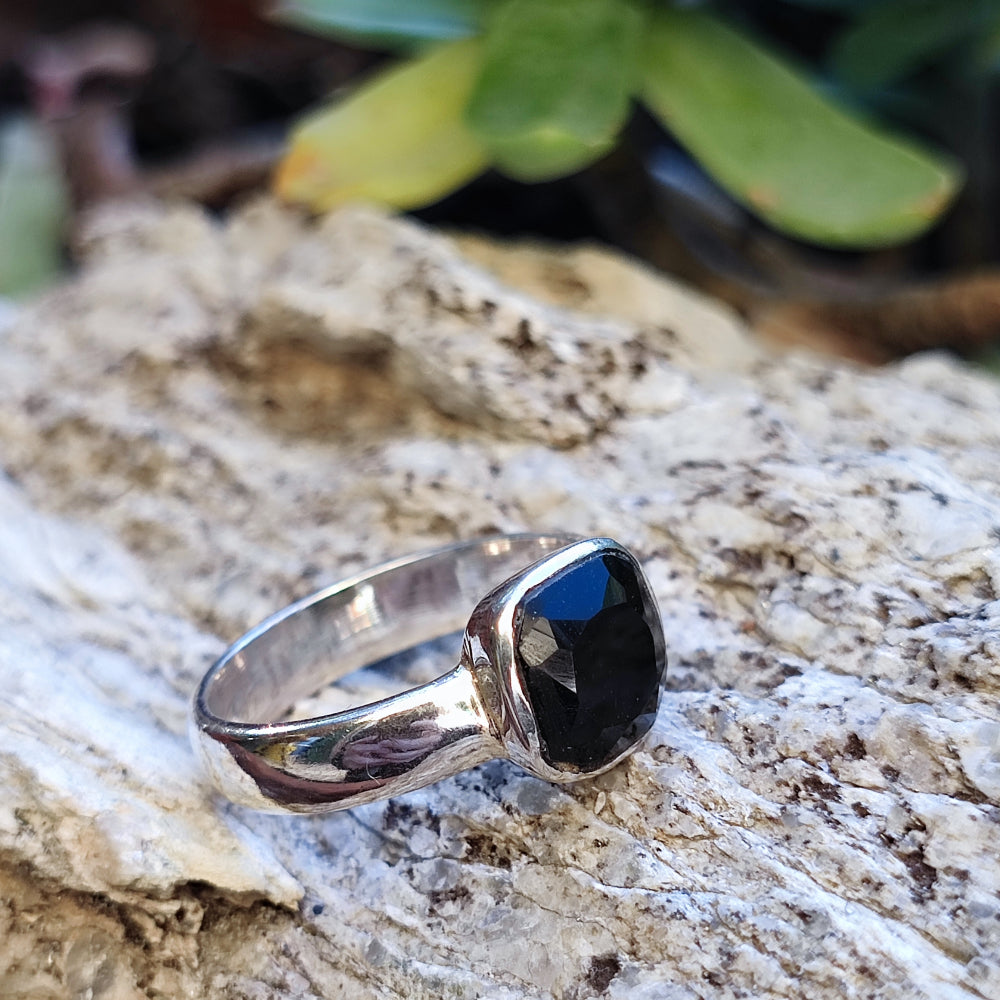 Anello etnico in argento 925 con pietra - TURKI