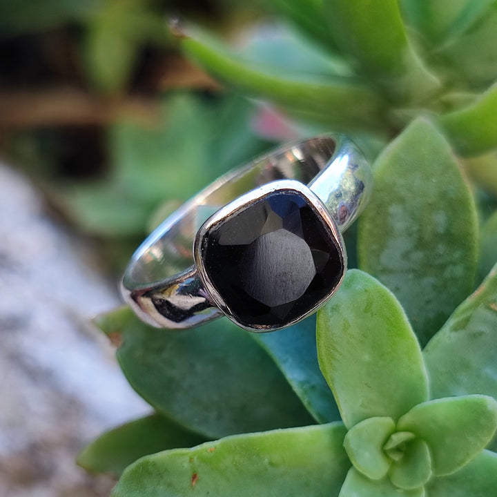 Anello etnico in argento 925 con pietra - TURKI