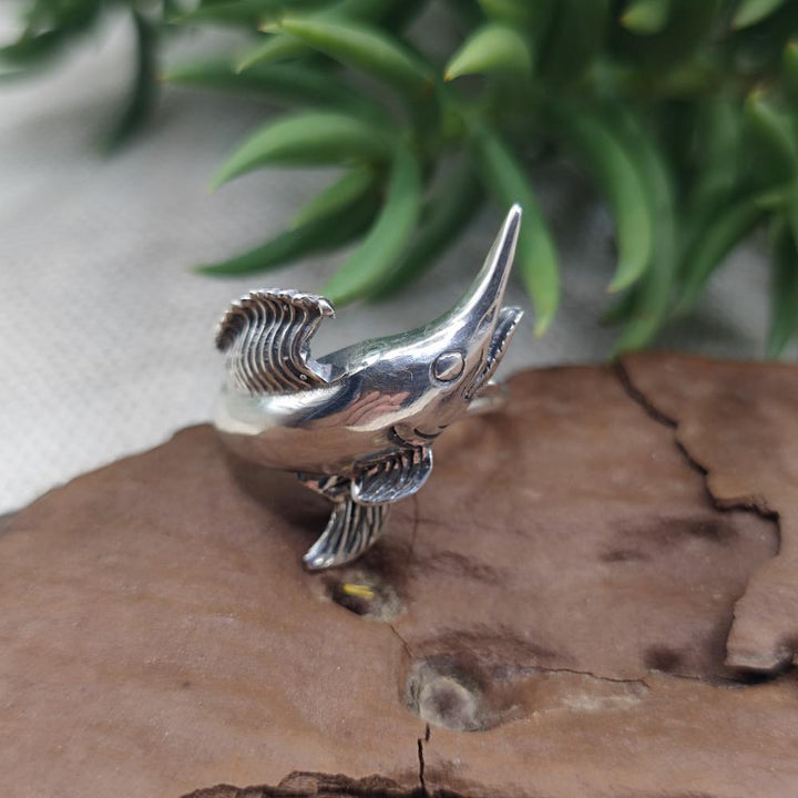 Anello in argento 925 con pesce spada - KUSMI