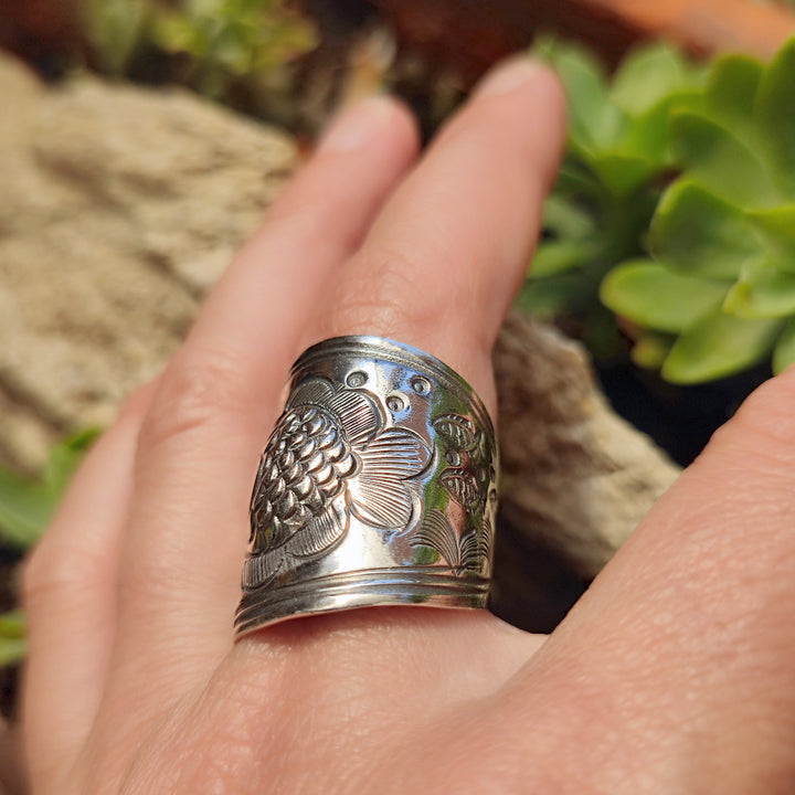 Anello in argento antico con pesce - RAIPUR