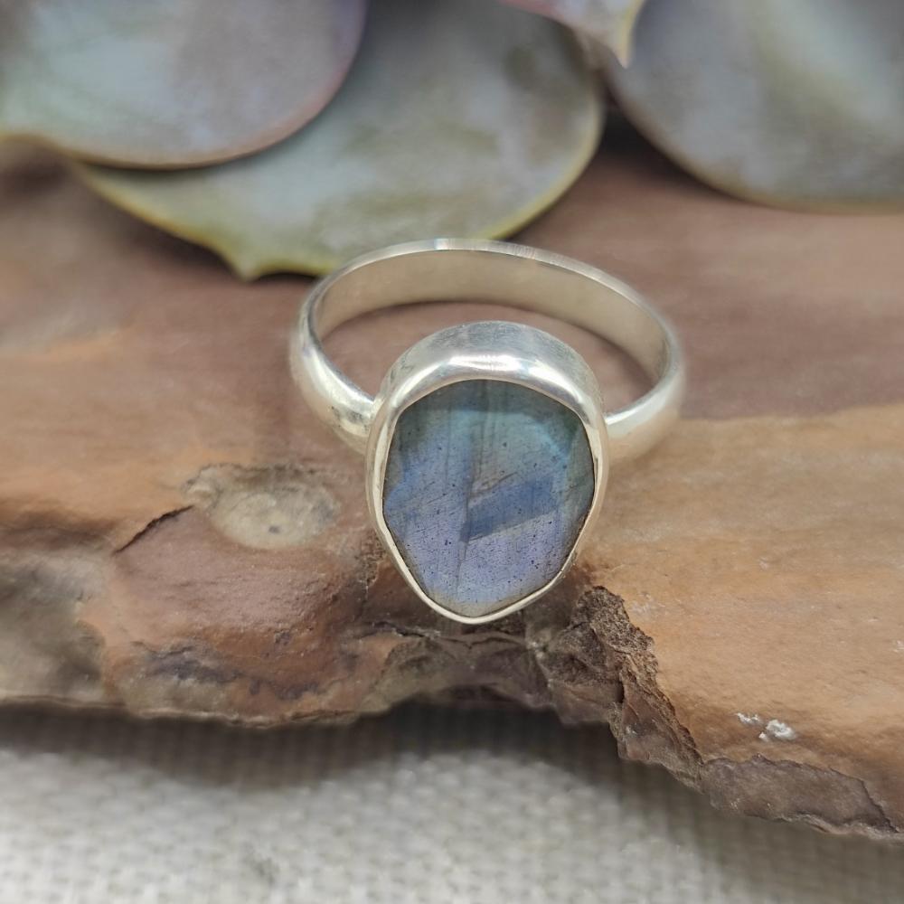 Anello etnico in argento 925 con pietra - BOLLARAM