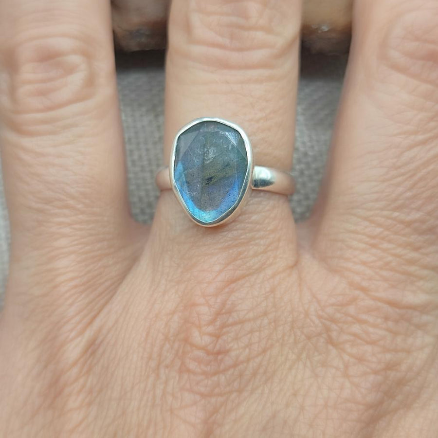 Anello etnico in argento 925 con pietra - BOLLARAM